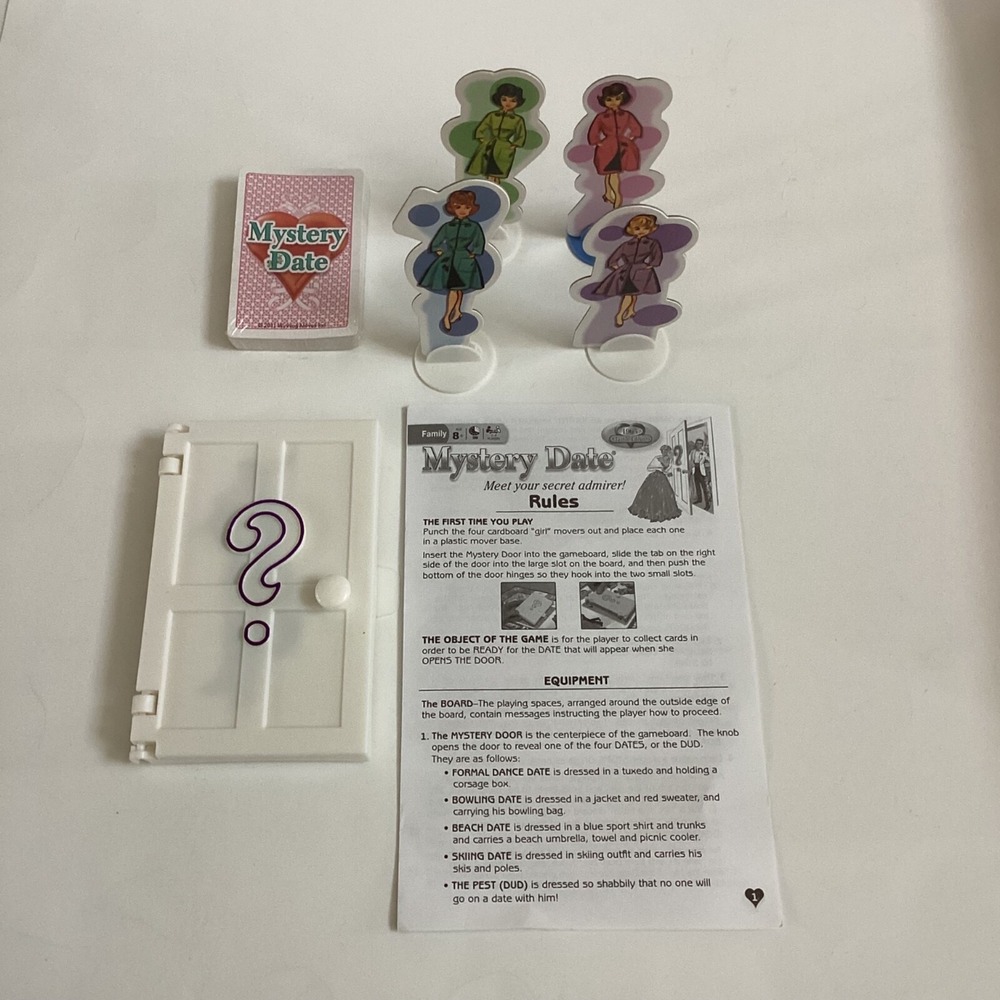 Mystery Date Game 2011 Remake Of The Classic 1965 Edition Replacement Parts READ